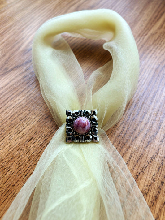 Vintage Scarf Clip with Cabochon