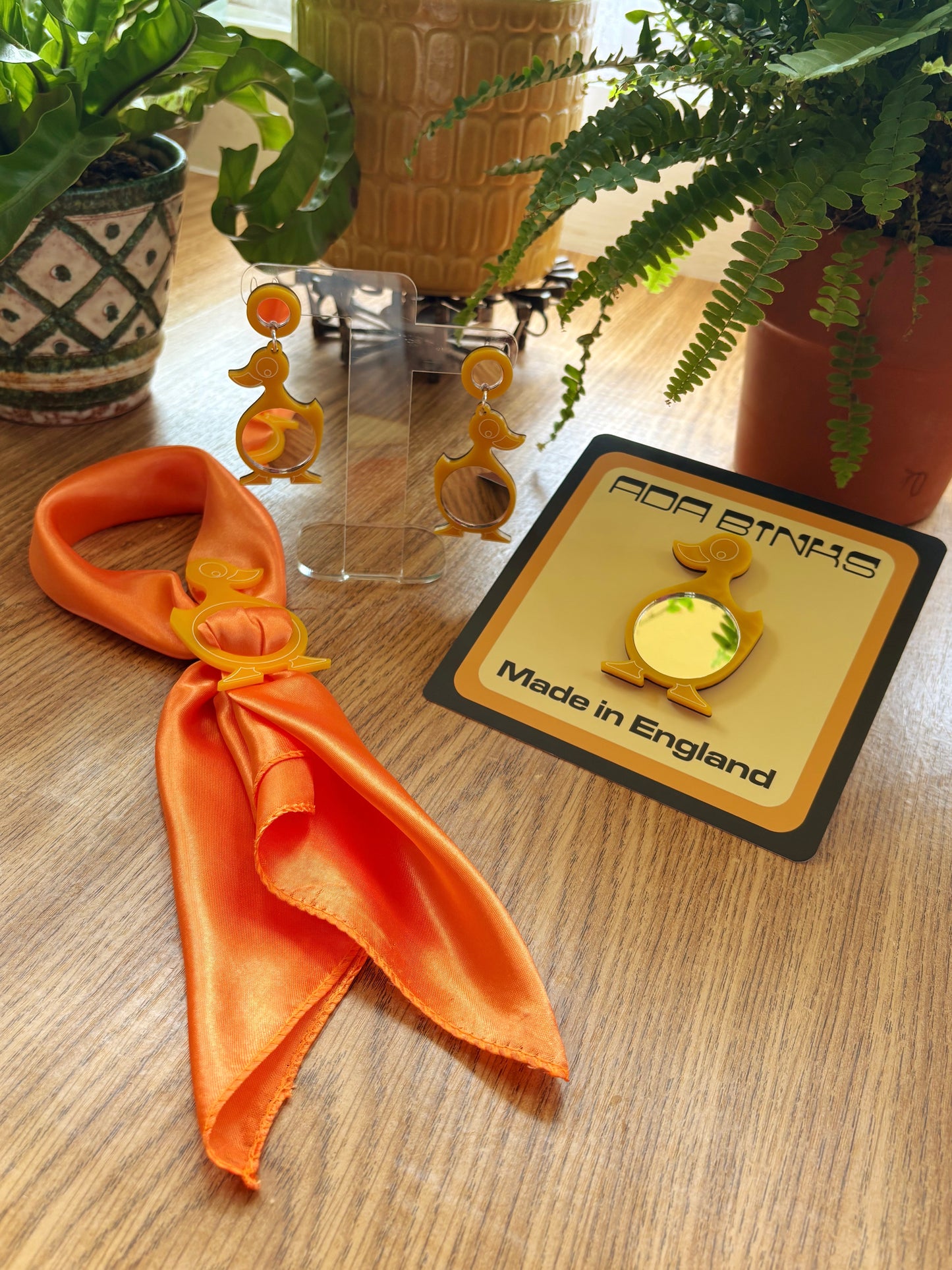 NEW Mini Mirror Duckling Brooch