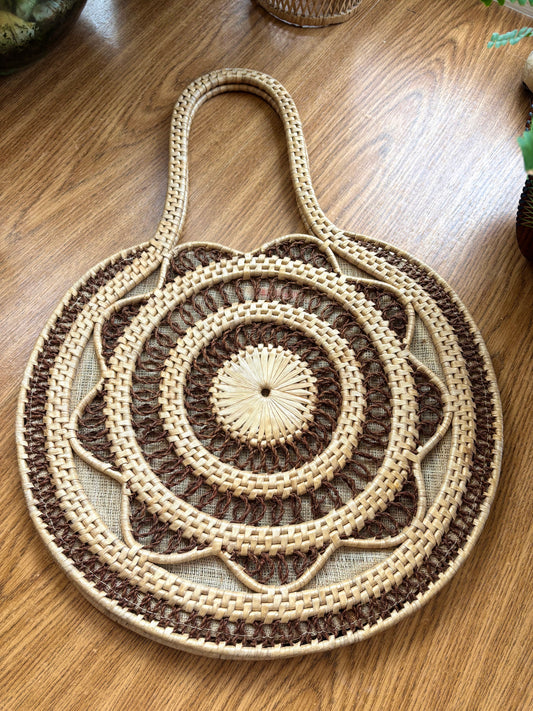 Vintage Raffia Shoulder Bag