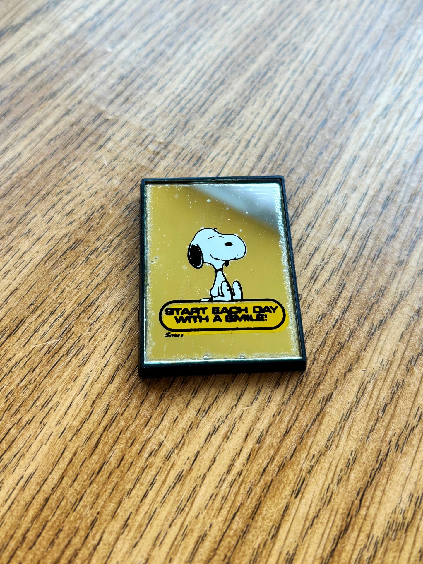 Vintage Mirrored Snoopy Badge