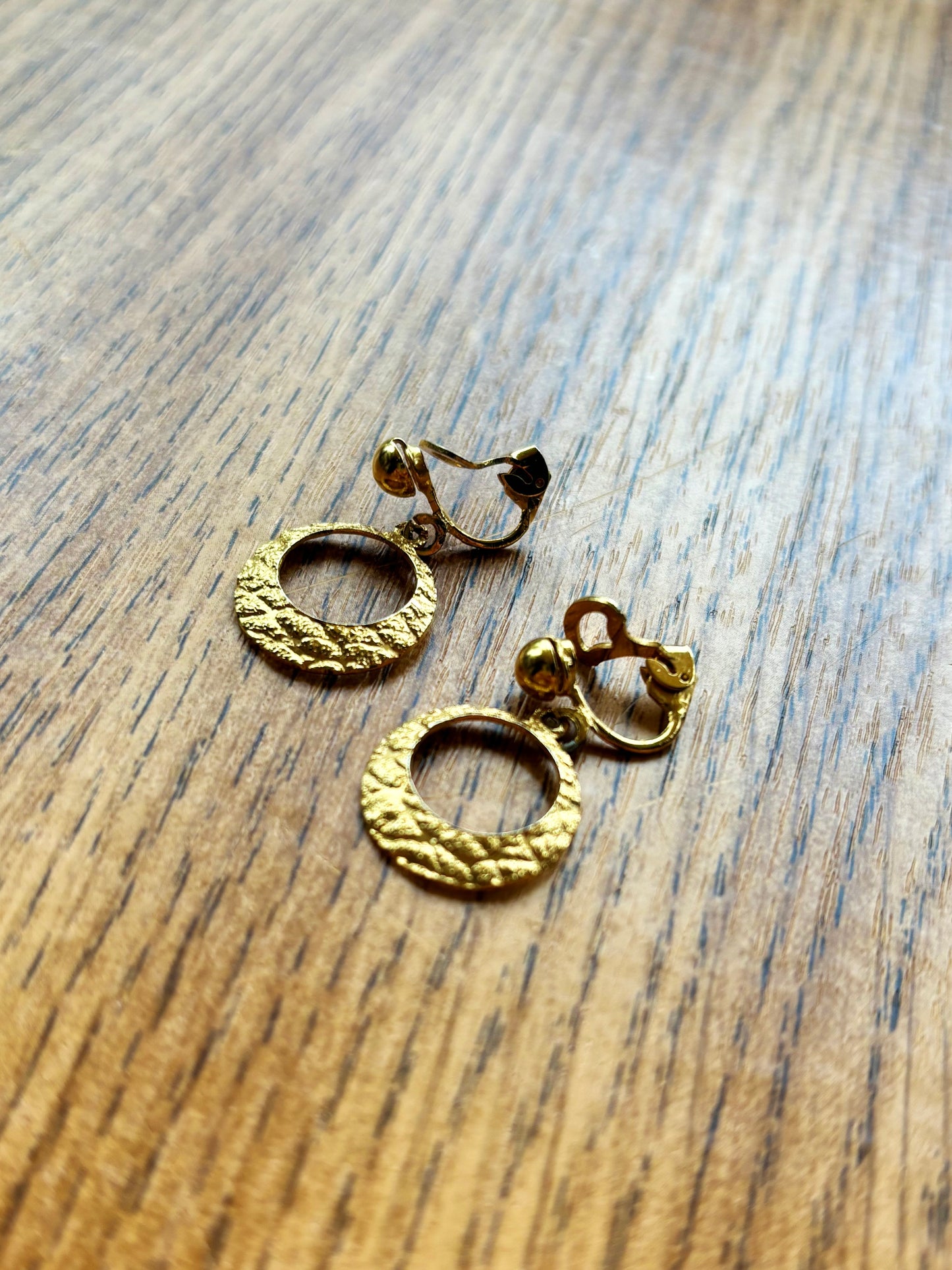 Vintage Dangle Clip On Earrings