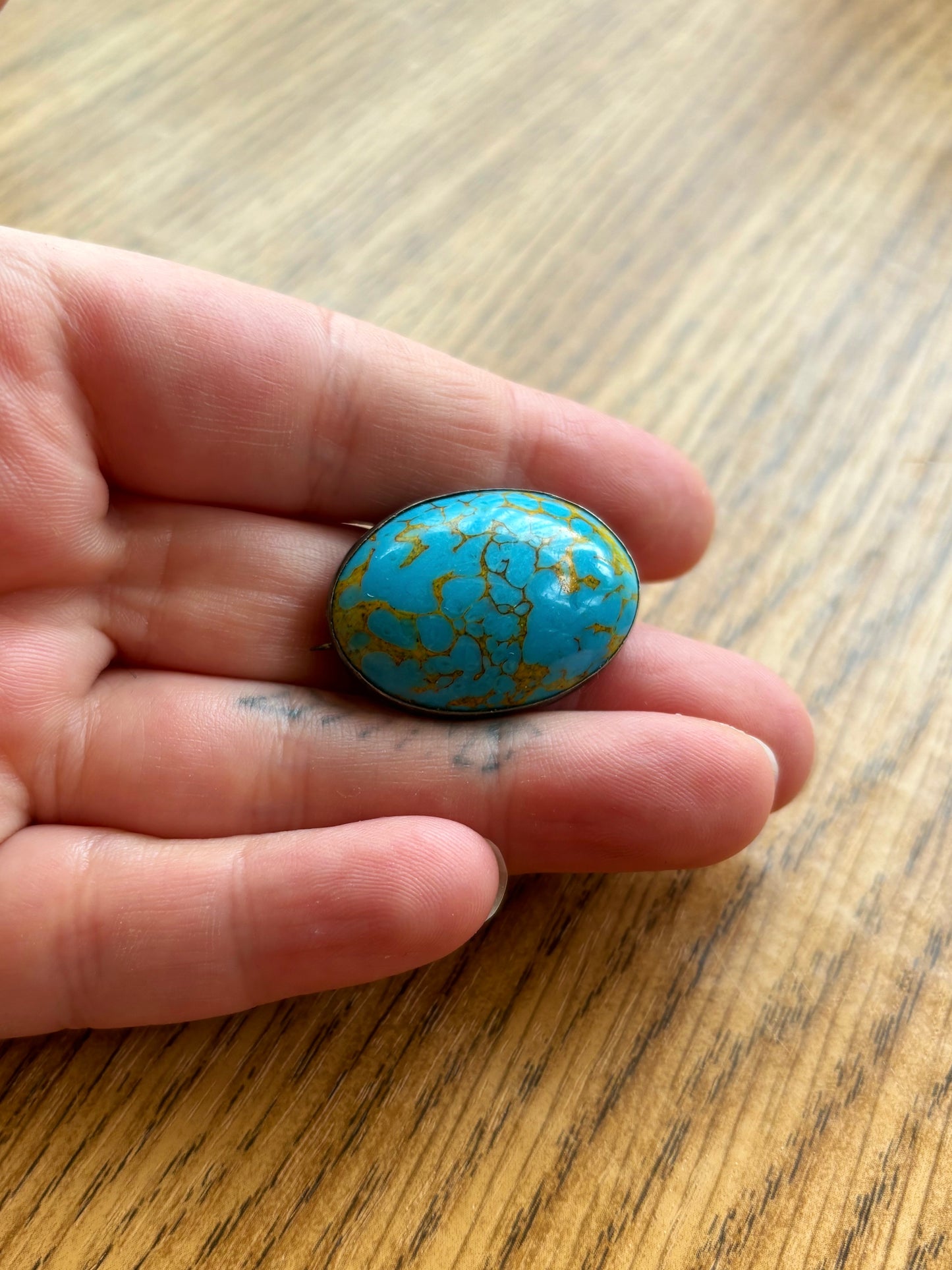 Vintage Turquoise Style Brooch